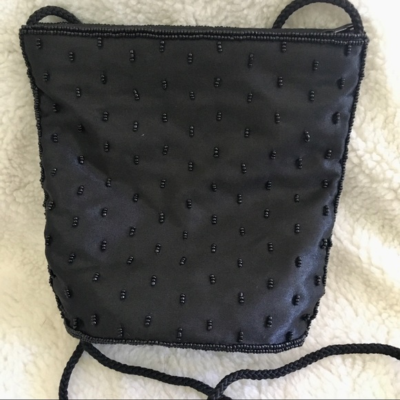 🆕 Beaded Satin Evening Bag w/Lipstick Case - Picture 3 of 7